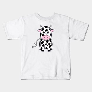 COW With Black Spots Cow Lover - Funny Cow Art Kids T-Shirt